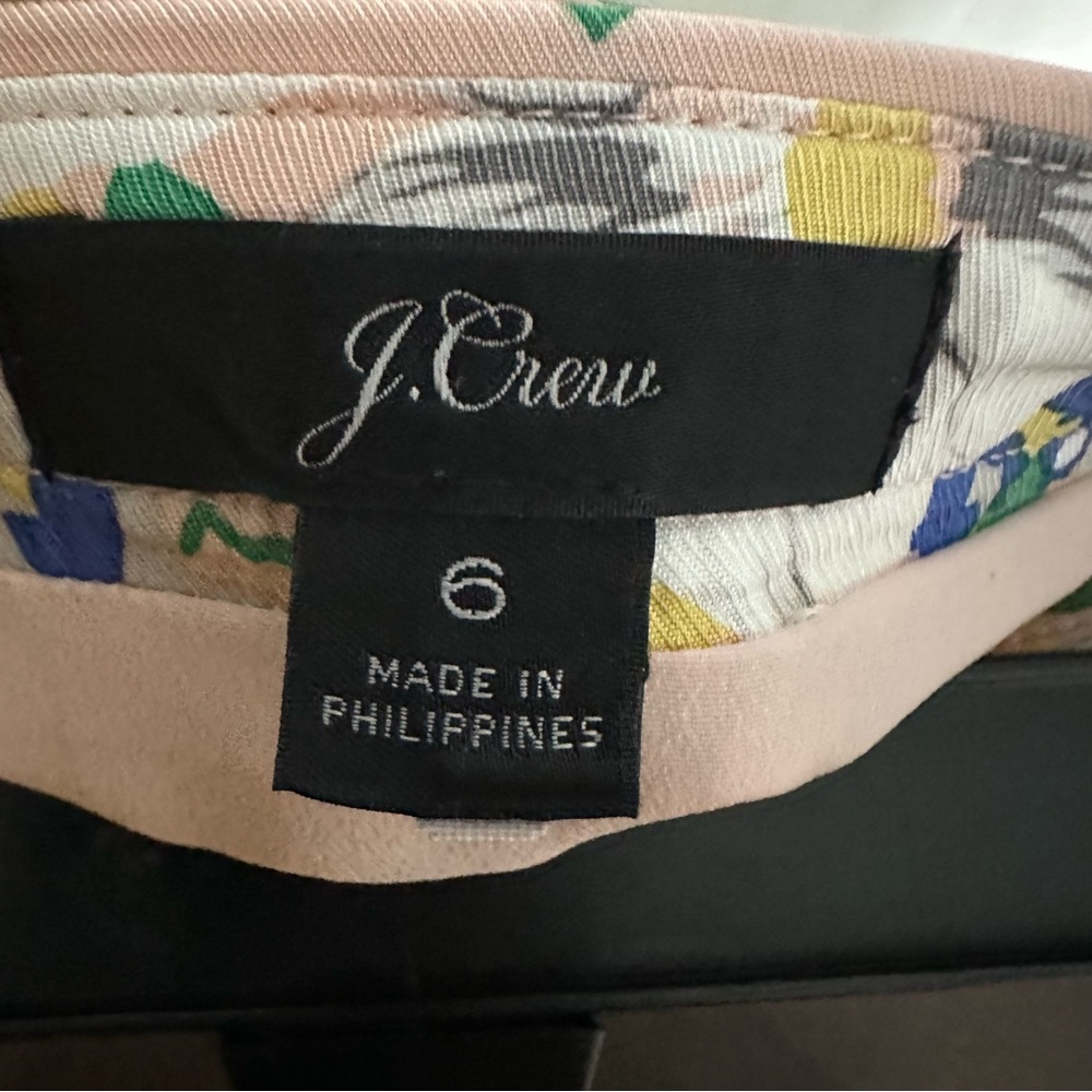 J Crew Lemon Floral Midi Slip Skirt In Floral Subtle Pink Gold Size 6 - Picture 11 of 12